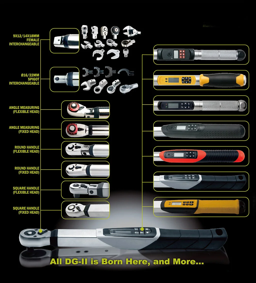 DG-II digital torque wrench product line-up