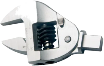 Adjustable wrench insert for spigot torque wrench